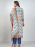 Amchoor Cream Crepe Digital Prints Kurta Sets for Womens