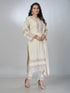 Amchoor Off White Cotton Embroidered Kurta Sets For Womens