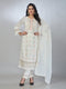 Amchoor Cream Mul Chanderi Solid Kurta Sets For Womens