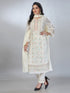 Amchoor Cream Mul Chanderi Solid Kurta Sets For Womens