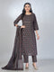 Amchoor Black Cotton Floral Kurta Sets For Womens