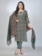 Amchoor Green Cotton Floral Kurta Sets For Womens
