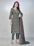 Amchoor Green Cotton Floral Kurta Sets For Womens