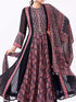 Amchoor Black Georgette Floral Kurti Set for Womens