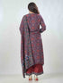 Amchoor Maroon Dola Silk Digital Prints Kurta Sets For Womens