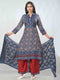 Amchoor Blue Dola Silk Digital Prints Kurta Sets For Womens