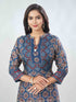 Amchoor Blue Dola Silk Digital Prints Kurta Sets For Womens