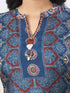 Amchoor Blue Dola Silk Digital Prints Kurta Sets For Womens