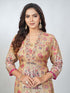 Amchoor Yellow Muslin Digital Prints Kurta Sets for Womens