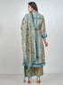 Amchoor Green Muslin Digital Prints Kurta Sets for Womens