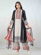 Amchoor Black Georgette Digital Prints Kurta Sets For Womens
