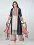 Amchoor Black Georgette Digital Prints Kurta Sets For Womens