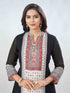Amchoor Black Georgette Digital Prints Kurta Sets For Womens