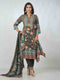 Amchoor Black Viscose Silk Digital Prints Kurta Sets For Womens