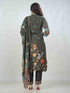 Amchoor Black Viscose Silk Digital Prints Kurta Sets For Womens
