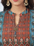 Amchoor Blue Viscose Silk Digital Prints Kurta Sets For Womens