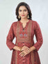 Amchoor Maroon Viscose Silk Digital Prints Kurta Sets For Womens