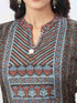 Amchoor Black Viscose Silk Digital Prints Kurta Sets For Womens