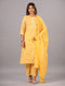 Mustard Printed Kurti Set