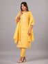 Mustard Printed Kurti Set