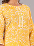 Mustard Printed Kurti Set