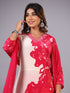 Pink Bandhani Print Mirror Work Kurti Set