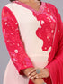 Pink Bandhani Print Mirror Work Kurti Set