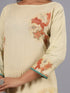 Beige Embroidered Kurti Set
