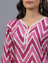 Green Cotton Floral Print Embroidered Kurti Set