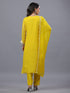 Yellow Threadwork Embroidered Kurti Set