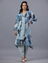 Blue Cotton Linen Botanical Print 3pc Co-Ord Set