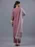 Purple Floral Print Kurti Set
