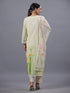 Cream Floral Botanical Print Kurti Set