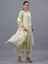 Cream Floral Botanical Print Kurti Set