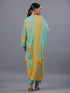 Turquoise blue Botanical Print Kurti Set