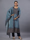 Blue Ombre Floral Printed Kurti Set