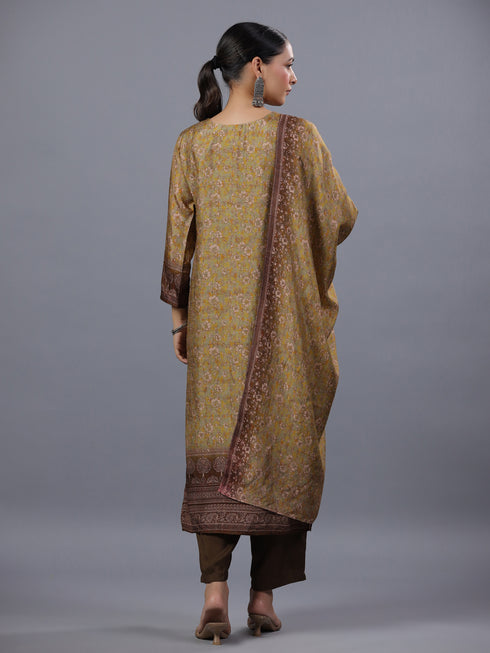 Green Ombre Ditsy Printed Kurti Set