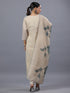 Beige Handwork Tissue Floral Print Kurti Set