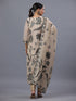 Beige Tissue Floral Print Kurti Set