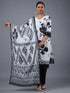 White Floral Print Kurti Set