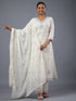 Off White Emblished Kurti Set