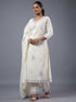 Off White Emblished Kurti Set