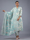 Cream Botanical Printed Kurta Set