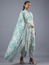 Cream Botanical Printed Kurta Set