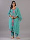 Persian Green Embroidered Kurti Set