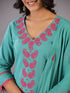 Persian Green Embroidered Kurti Set