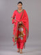Magenta Botanical Print Kurti Set