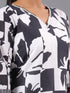 White Abstract Print Kurti Set