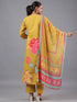 Mustard Floral Printed kurta Set