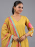 Mustard Floral Printed kurta Set